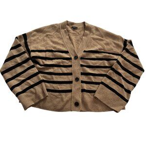 Rails Geneva Cardigan in Camel Black Stripe
